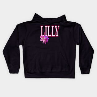 Top 10 personalized gifts - Lilly personalised with flower Lilies Kids Hoodie